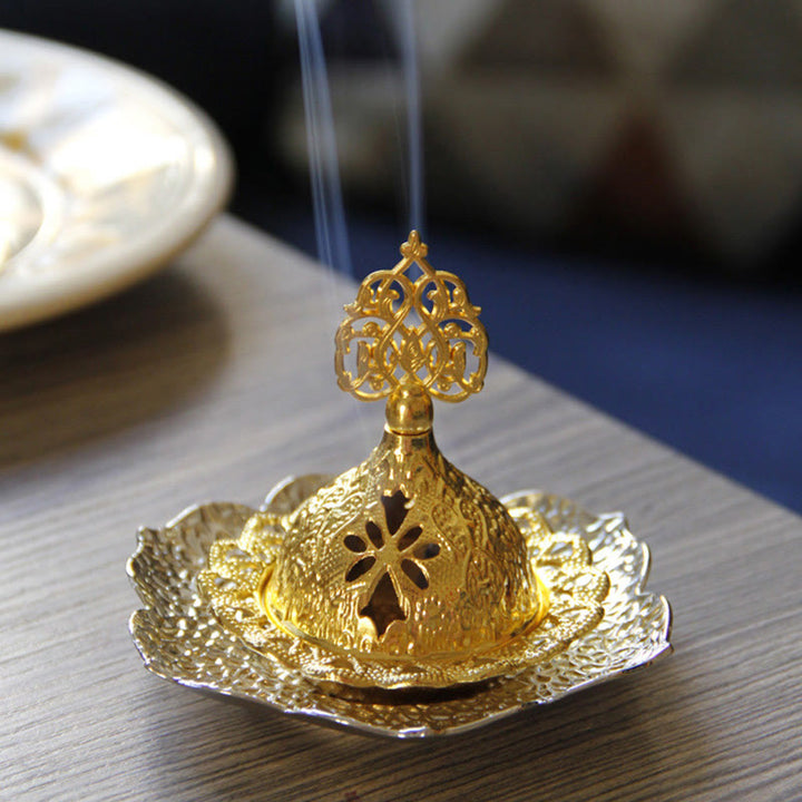 Onderzetter met bladgoud, spirituele mini-wierookbrander van Wierook metaal - image 19
