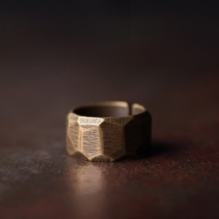 Buddha Stones Tibetaanse Ring van koper met eenvoudig design, symbool van rijkdom. - image 22