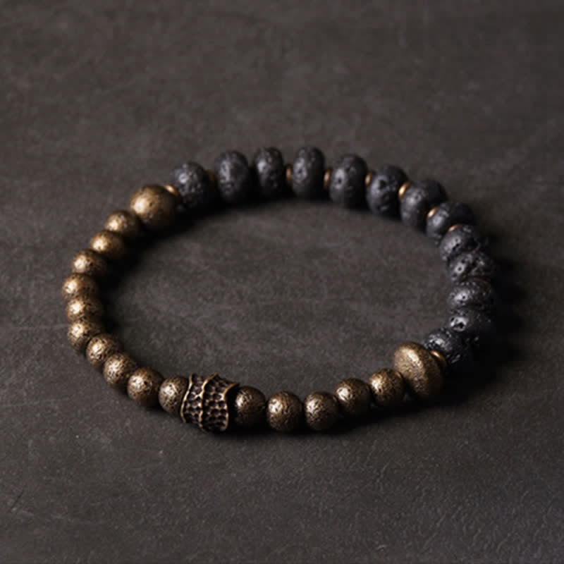 Buddha Stones Lavasteen Bangle Manchetarmband - image 5