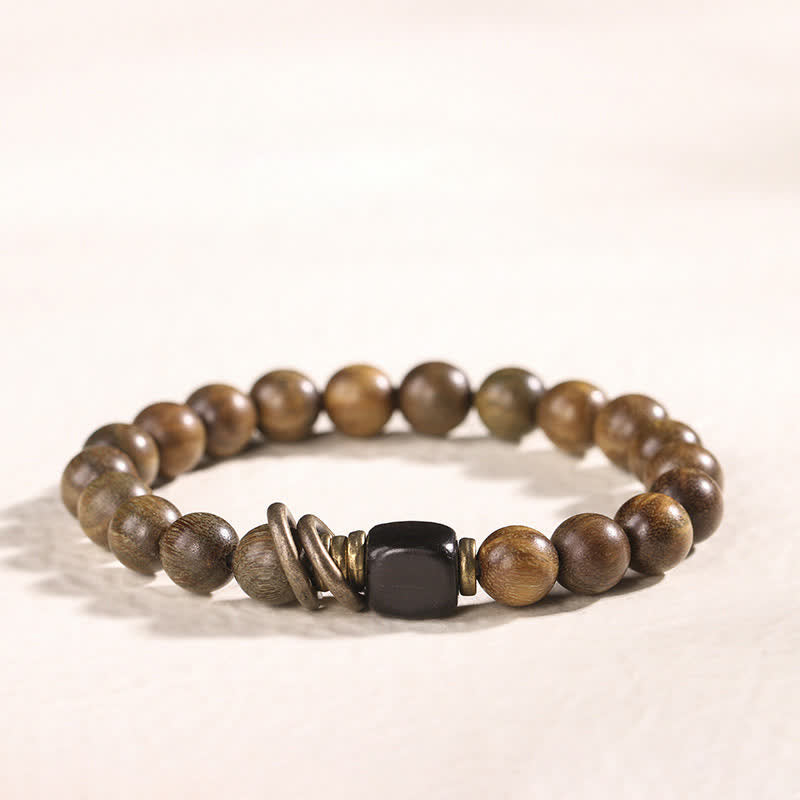 Buddha Stones Tibetaanse groene sandelhout kristallen rustgevende Armband - Armband - image 0