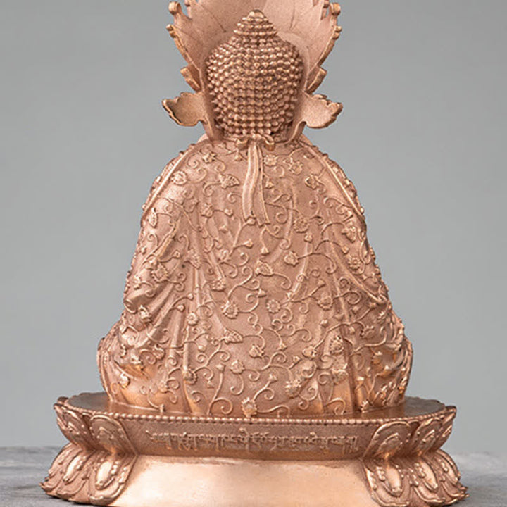 Buddha Stones Shakyamuni beeldje, symbool van mededogen, handgemaakt koperen beeldje ter decoratie - image 8