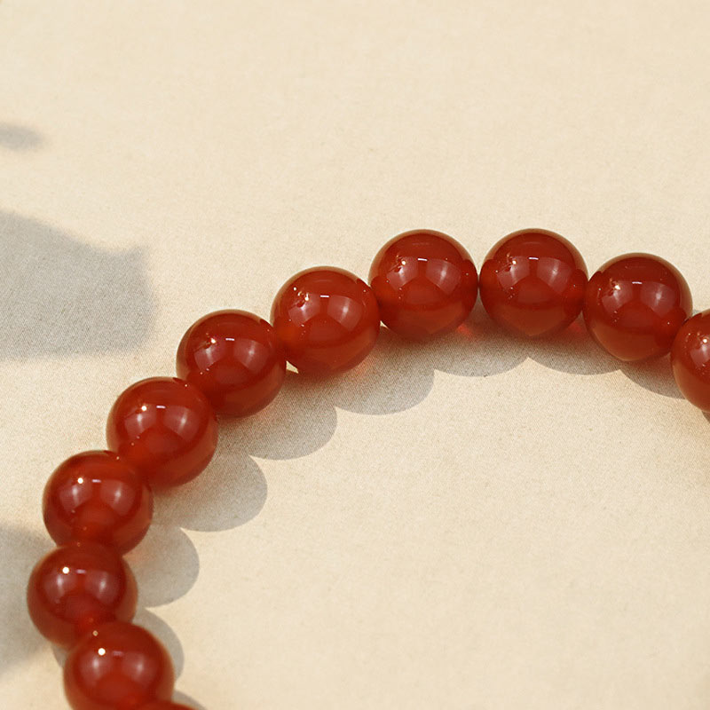 Buddha Stones Armband van natuurlijke rode agaat Boeddha voor succes - image 3