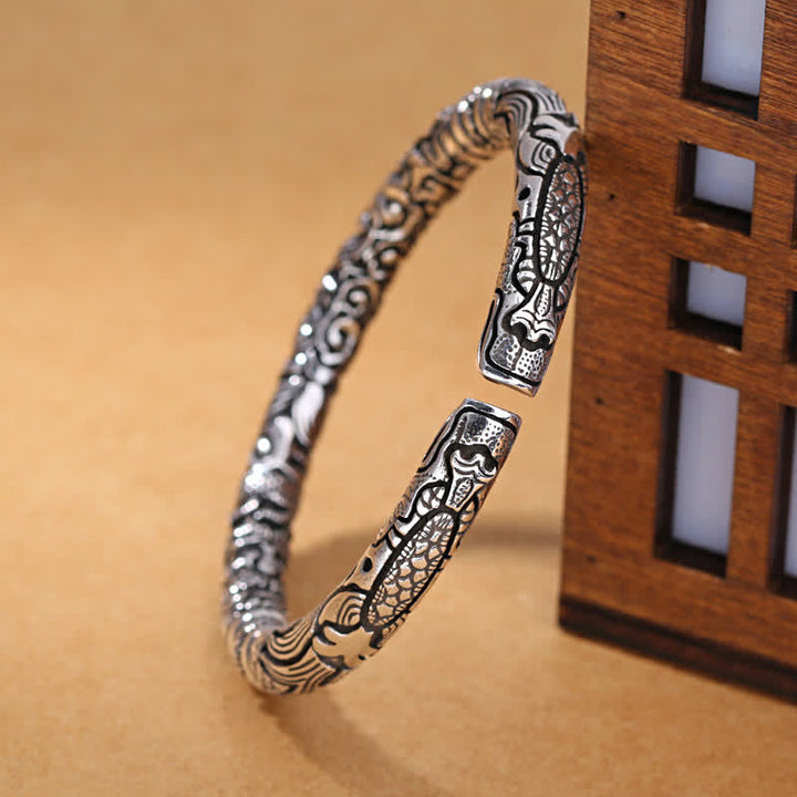 Buddha Stones Bangle-armband met drakenkop als symbool voor geluk - image 3