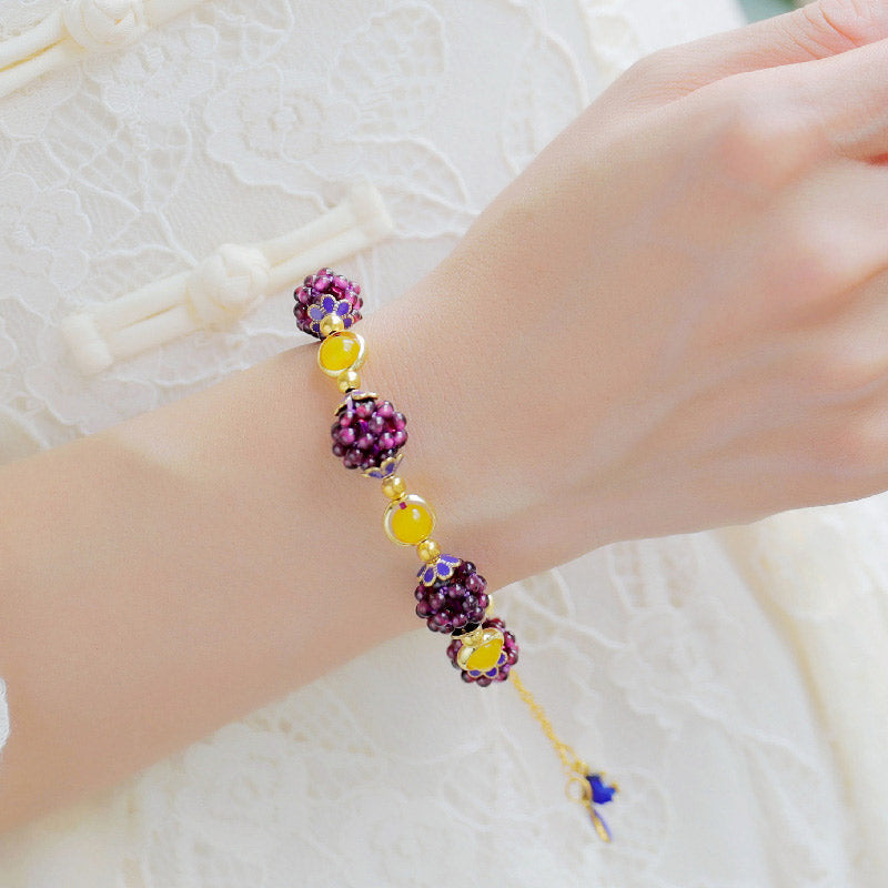 Buddha Stones Tibetaanse granaat Armband voor rust en ontspanning - image 3