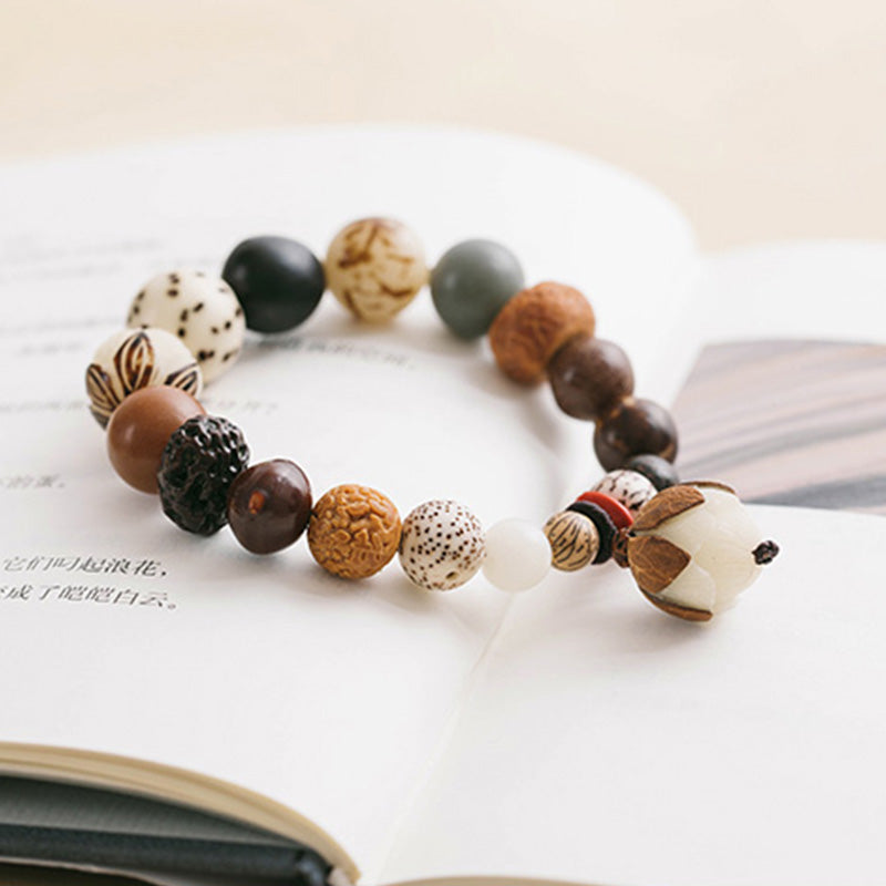 Buddha Stones Bodhizaad Lotus Wijsheid Vrede Pols Mala Armband - image 8