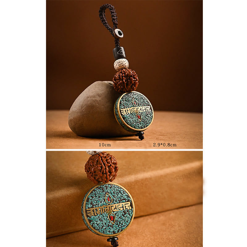 Buddha Stones Tibetaanse Om Mani Padme Hum Bodhi Seed Peace sleutelhanger - image 17
