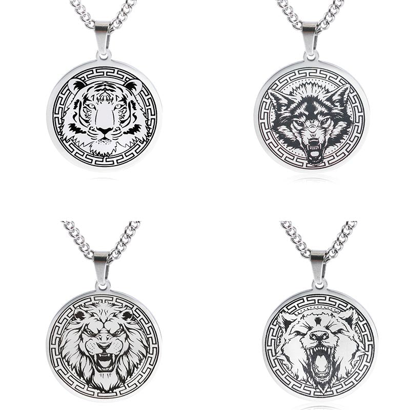 Buddha Stones Dierenvormige titanium stalen ketting met beschermende hanger - image 15
