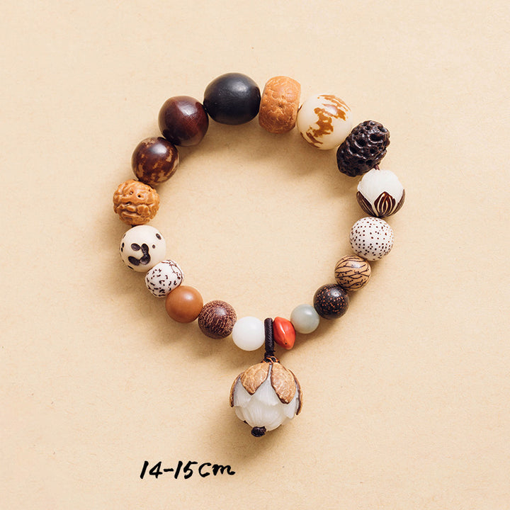 Buddha Stones Bodhizaad Lotus Wijsheid Vrede Pols Mala Armband - image 5