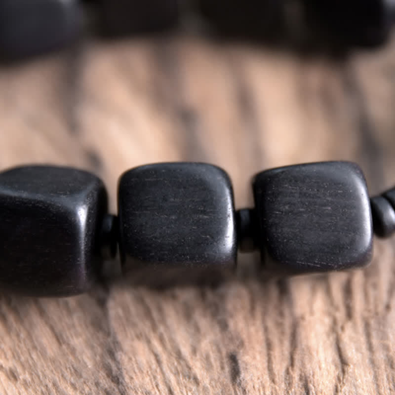 Buddha Stones Tibetaanse ebbenhouten Dzi-kralen Armband - image 9