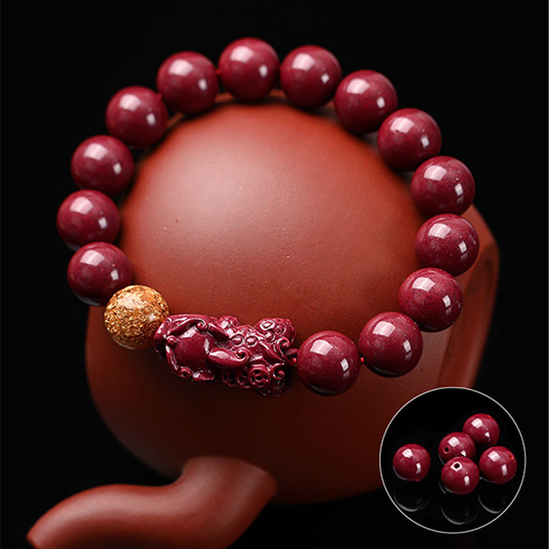 Buddha Stones Tibetaanse Cinnabar PiXiu Calm Armband - image 1