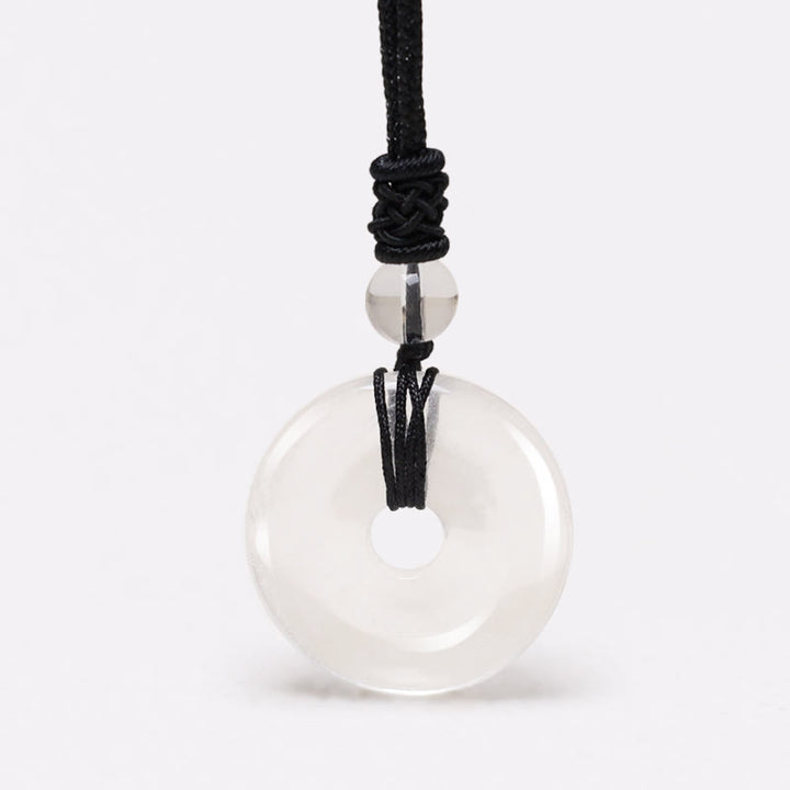 Buddha Stones Geluksmunt hanger met helende kristal edelsteen Ketting - Witte kristal - image 31