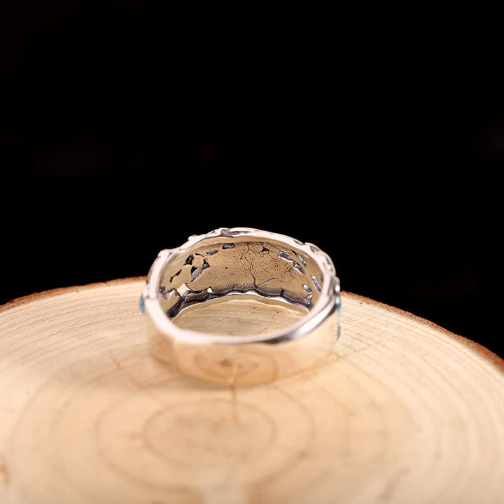 Buddha Stones 925 Sterling Zilveren Lotus Koi Vis Ring - image 3