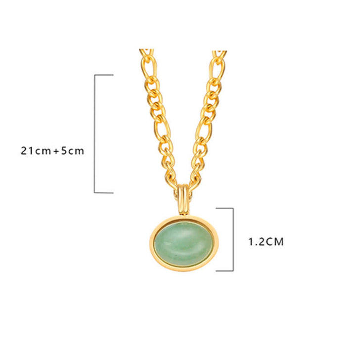 Ovale turquoise hanger van sterk titaniumstaal voor Ketting - image 14