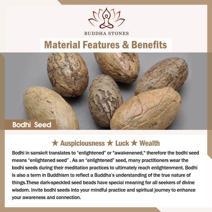 Buddha Stones 108 kralen Rudraksha Bodhizaad Kwastje Mala - image 7
