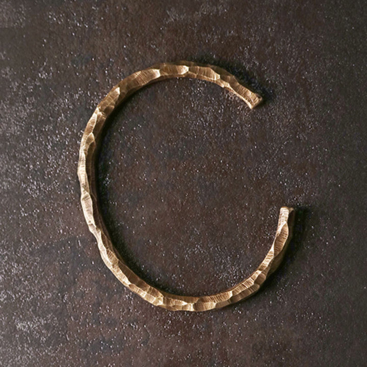 Buddha Stones Bangle armband met reliëfstructuur en koperen Manchetarmband - image 7