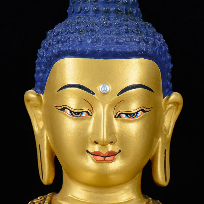 Buddha Stones Shakyamuni Mededogen Koperen Beeld Decoratie - image 6