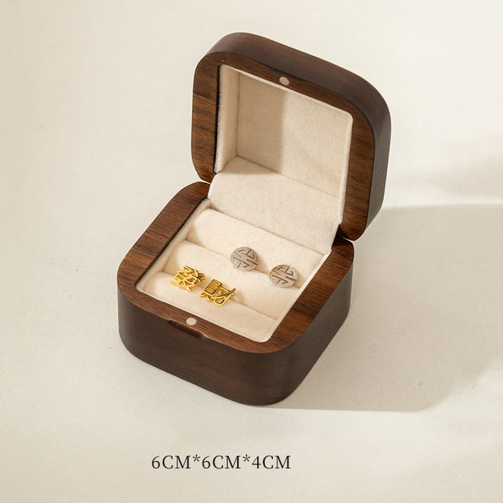 Retro handgemaakte Sieraden opbergdoos in bladmotief, houten geschenkdoos - image 13