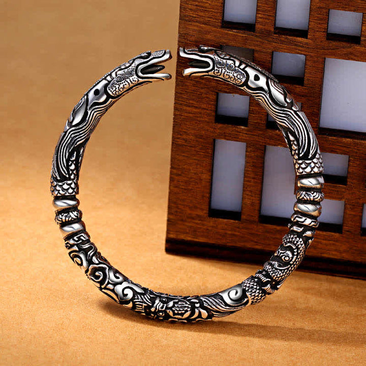 Buddha Stones Bangle-armband met drakenkop als symbool voor geluk - image 4