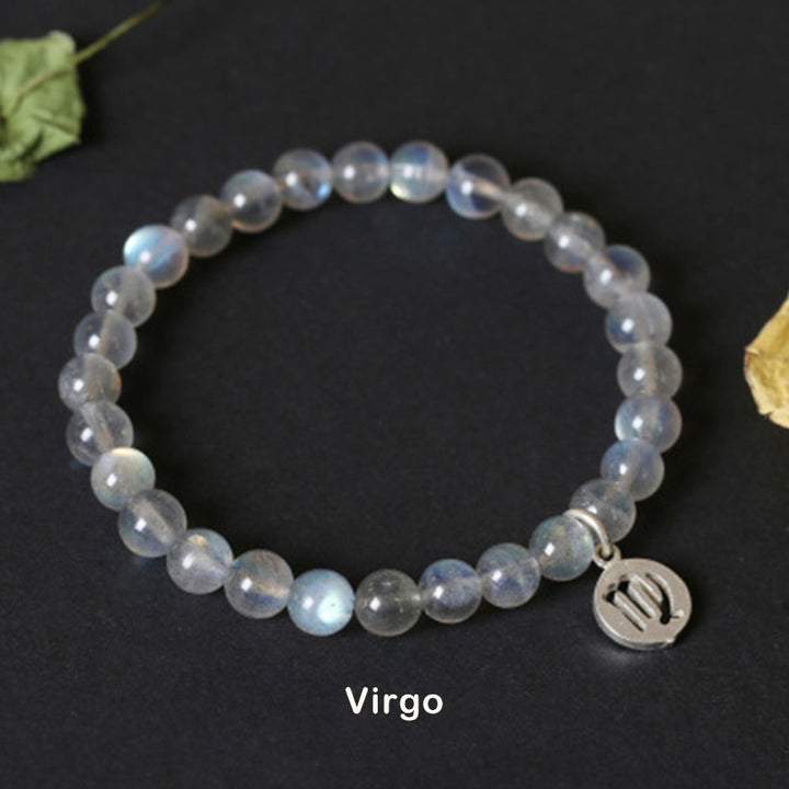 Armband met maansteen en de 12 sterrenbeelden van de dierenriem - Maagd - image 13