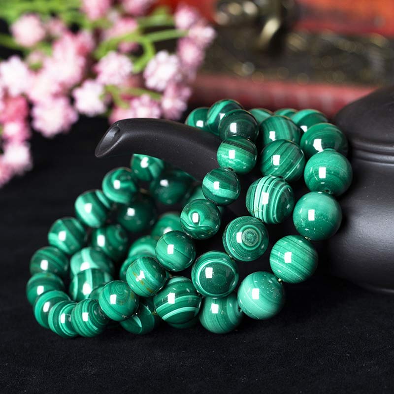 Buddha Stones Natuurlijke malachiet Armband voor rust en ontspanning - image 0