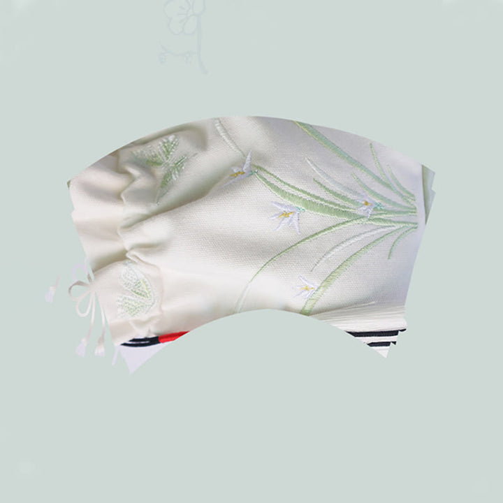 Buddha Stones Handgemaakte Schoudertas van canvas met geborduurde bloemen - image 11