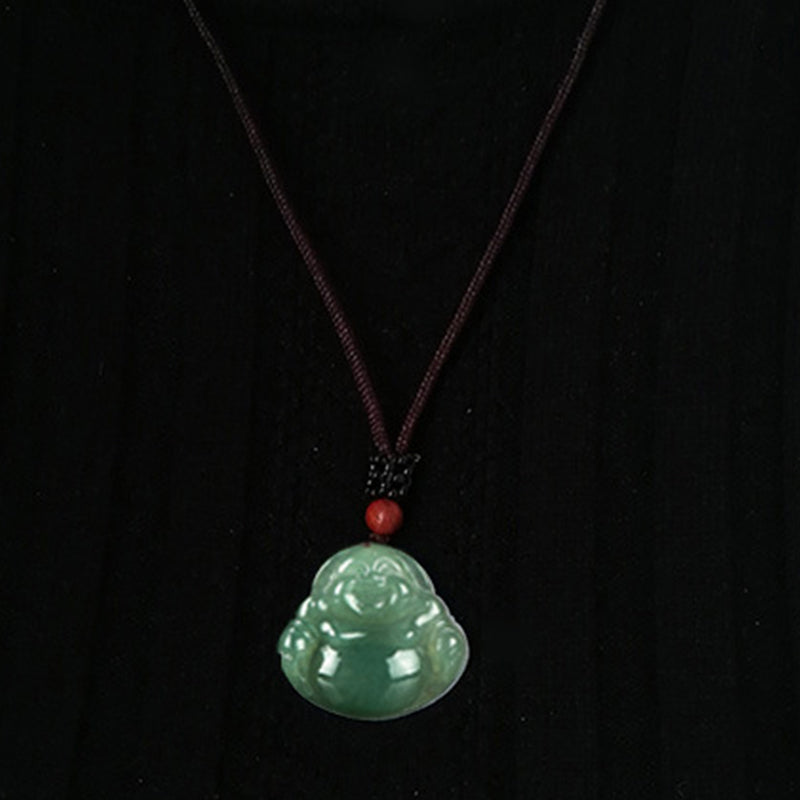 Buddha Stones Lachende Boeddha Jade Overvloed Ketting - image 6