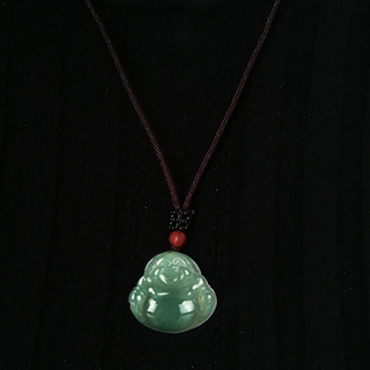 Buddha Stones Lachende Boeddha Jade Overvloed Ketting - image 6
