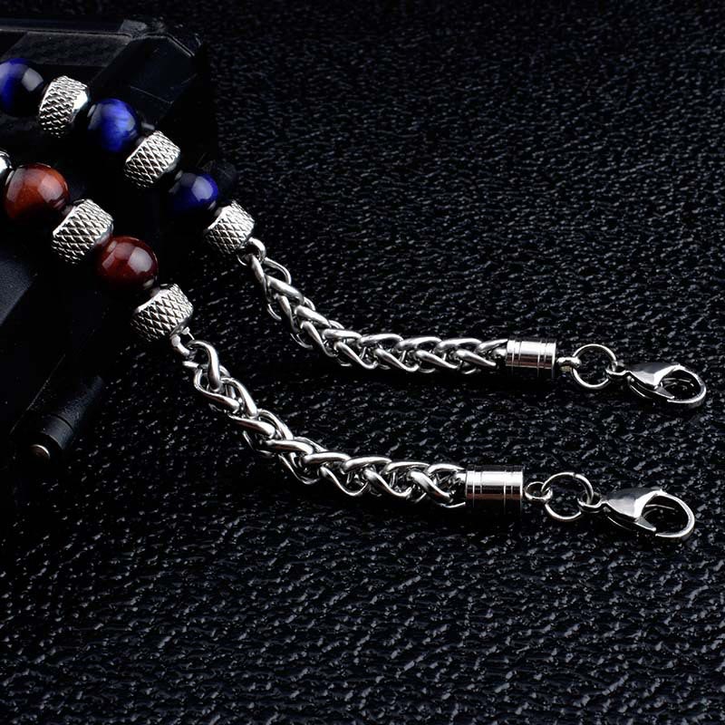 Buddha Stones Armband met zwarte onyx en tijgeroog kralen voor moed - image 13