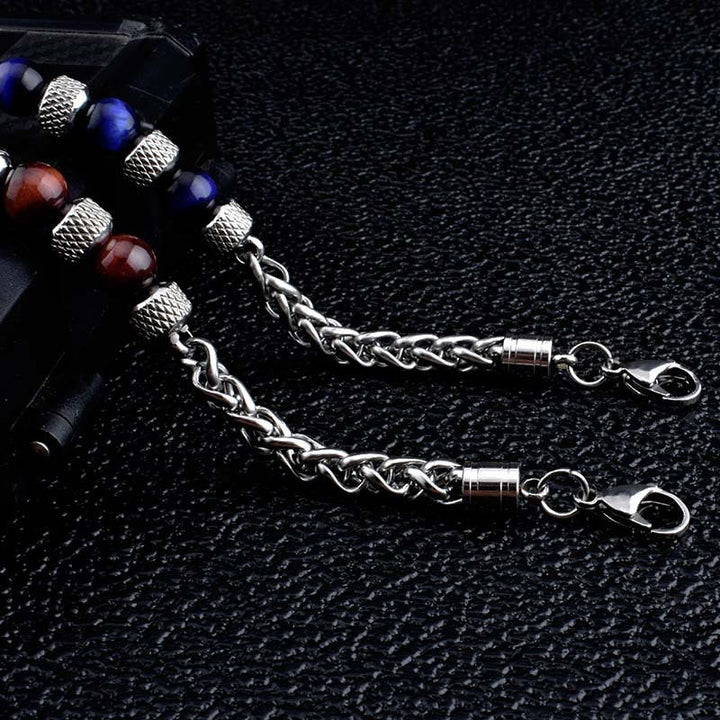 Buddha Stones Armband met zwarte onyx en tijgeroog kralen voor moed - image 13