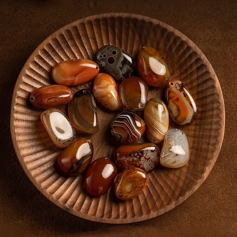 Buddha Stones Willekeurige sardonyxsteen positieve sleutelhanger - image 4