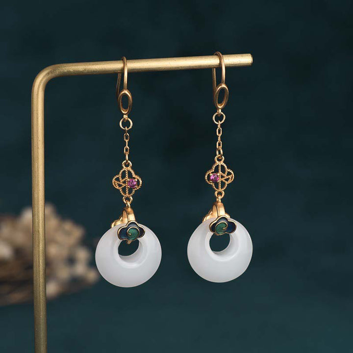 Feng Shui witte jade zegen Oorbellen - image 10