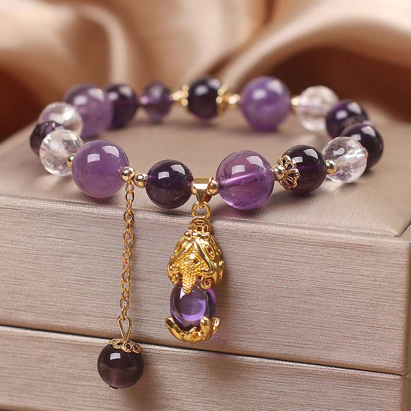 Buddha Stones Natuurlijke amethist PiXiu helende Armband - image 1