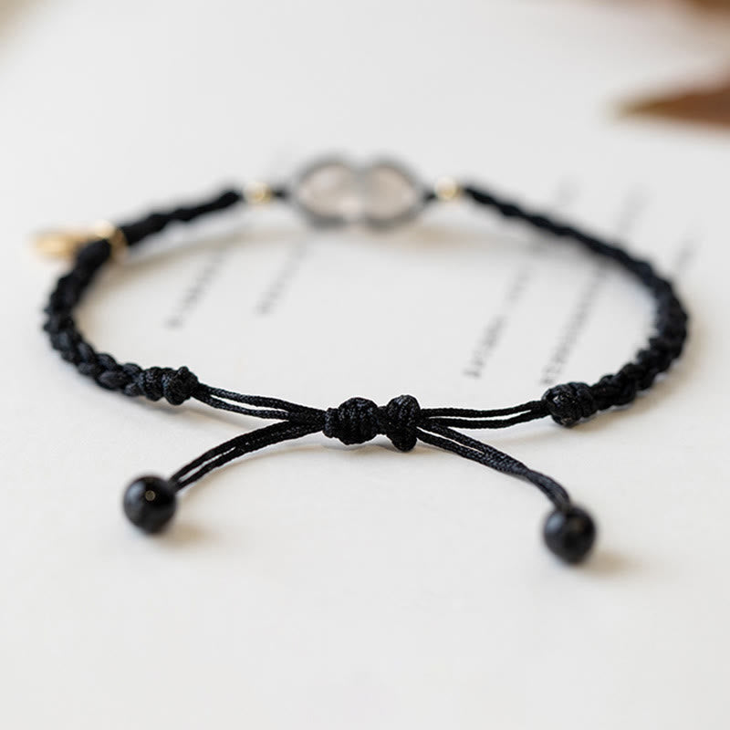 Buddha Stones Ronde chalcedoon vredesgesp positieve koord Armband - image 4