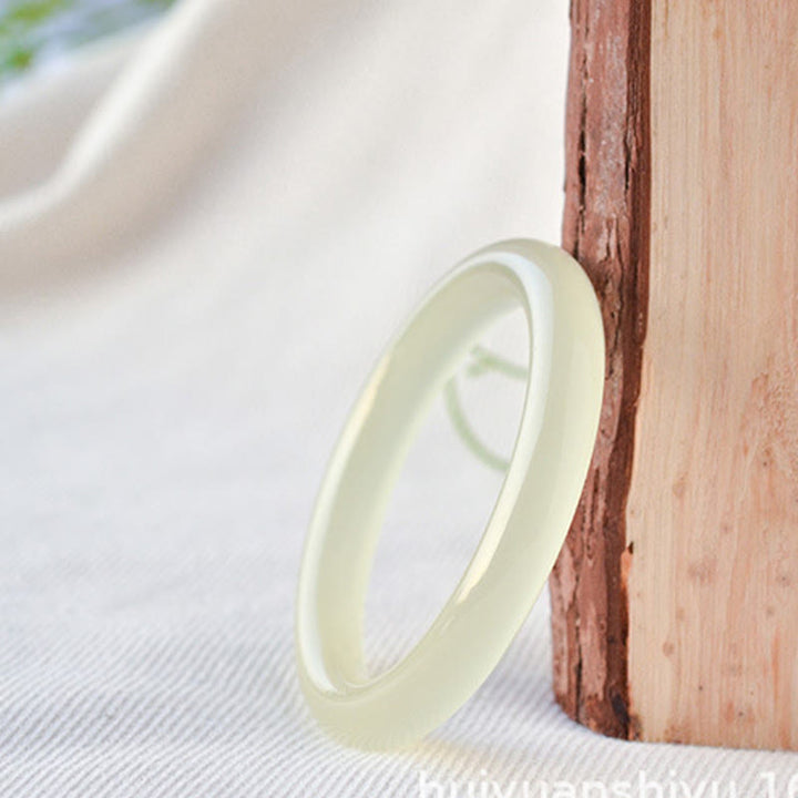 Buddha Stones Natuurlijke Bangle jade Manchetarmband met overvloedmotief - image 10