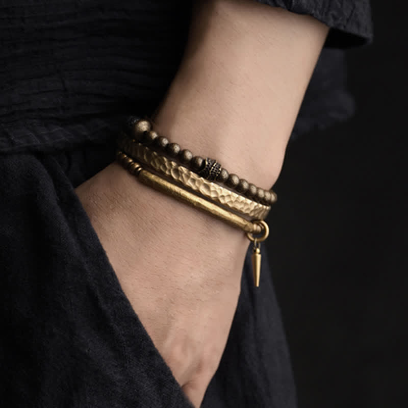 Buddha Stones Lavasteen Bangle Manchetarmband - image 4