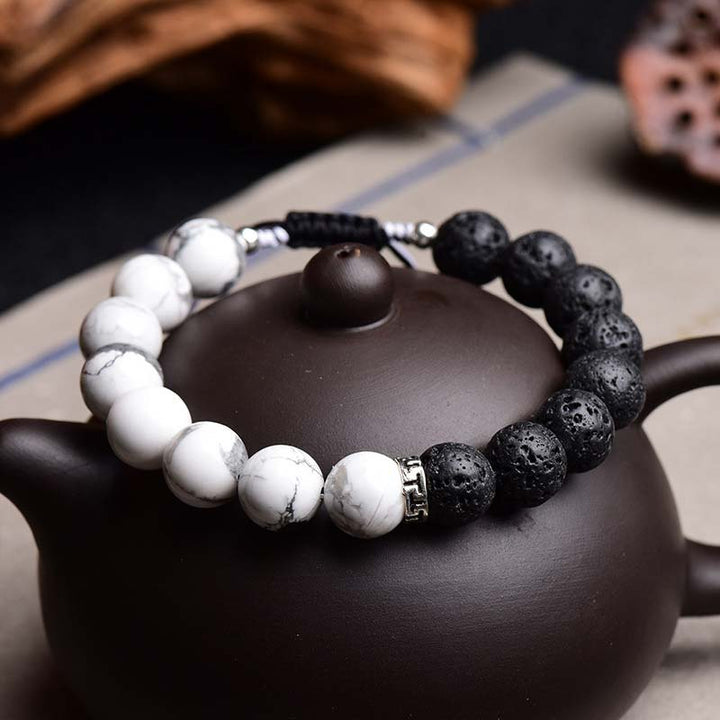 Buddha Stones Yin Yang Armband - 12mm - image 0
