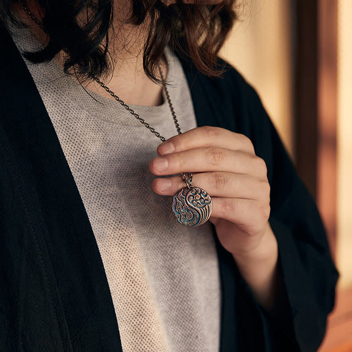 Buddha Stones Ketting van 990 sterling zilver met het Yin Yang-symbool voor water- en vuurbalans. - image 5