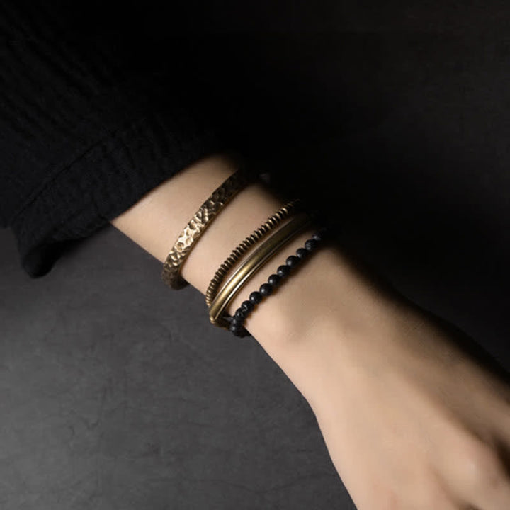 Buddha Stones Vintage lavasteen koperen Armband - image 2
