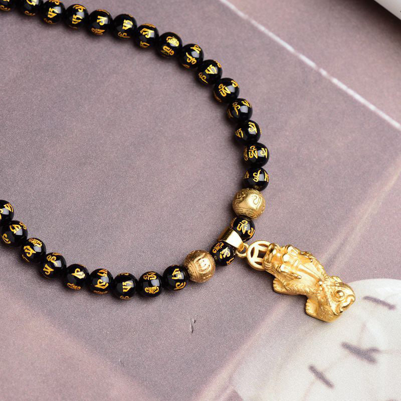 Feng Shui Obsidiaan PiXiu Ketting - image 1