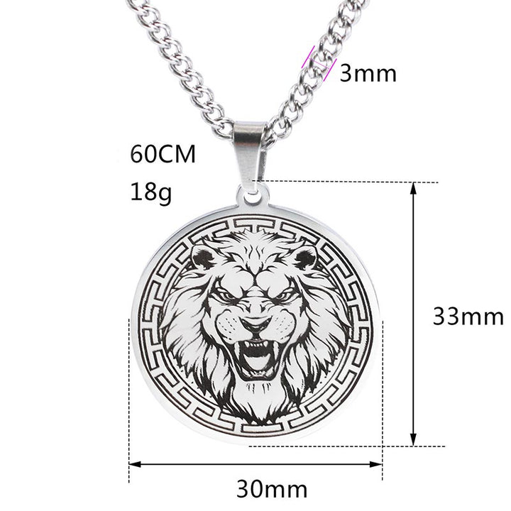 Buddha Stones Dierenvormige titanium stalen ketting met beschermende hanger - image 7