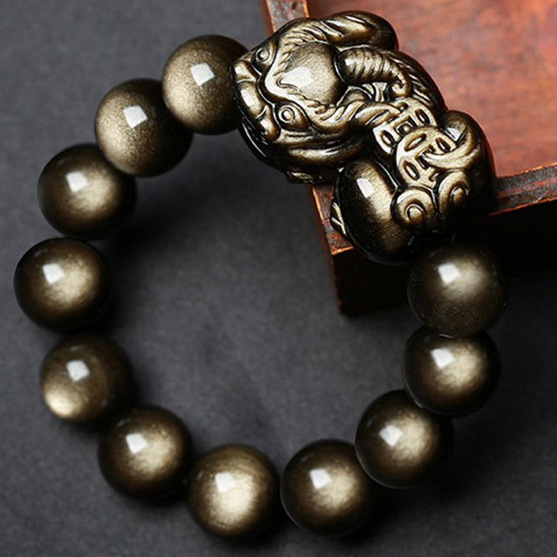 Feng Shui PiXiu Gouden Obsidiaan Armband - image 1