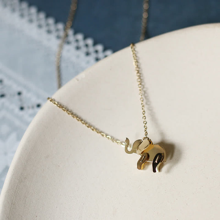 Olifant geluksketting met Ketting van titaniumstaal - Olifant - image 0