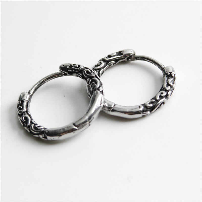 Buddha Stones Viking Keltische Oorbellen van titanium en staal - image 2