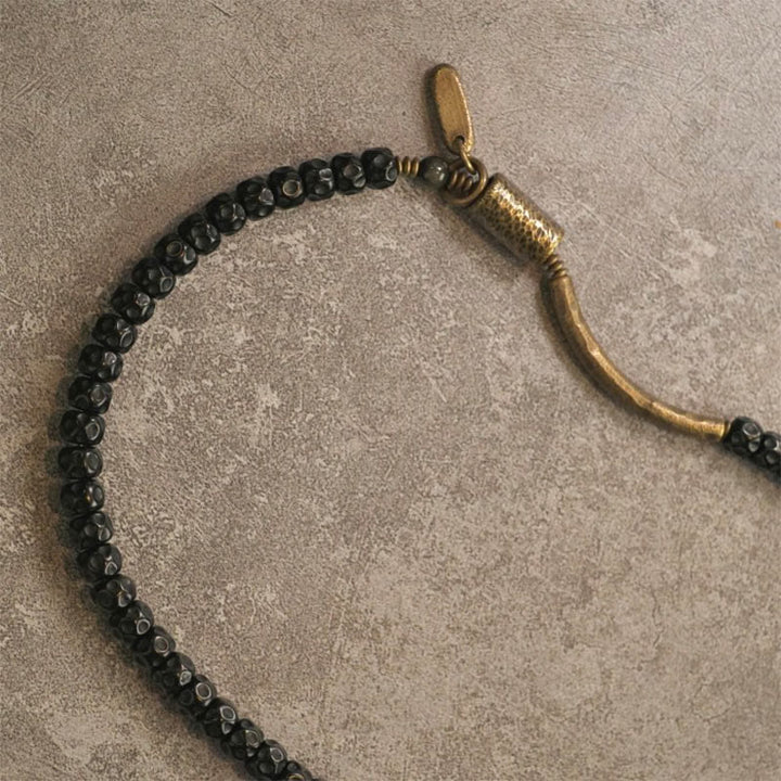 Buddha Stones Retro armband van kokosnootschaal, messing en koper met drievoudige wikkeling . - image 13