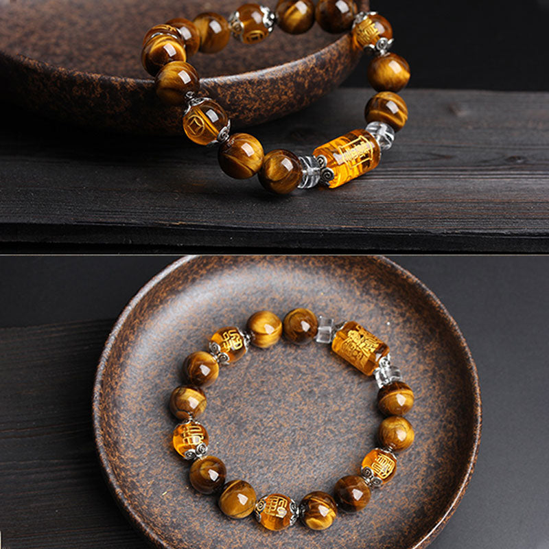 Buddha Stones Armband met tijgeroogkralen - image 6