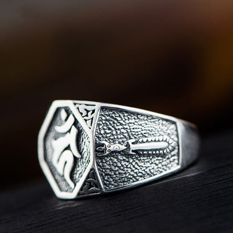 Buddha Stones Verstelbare Ring van 925 sterling zilver met gegraveerd Sanskriet-motief ter bescherming. - image 8