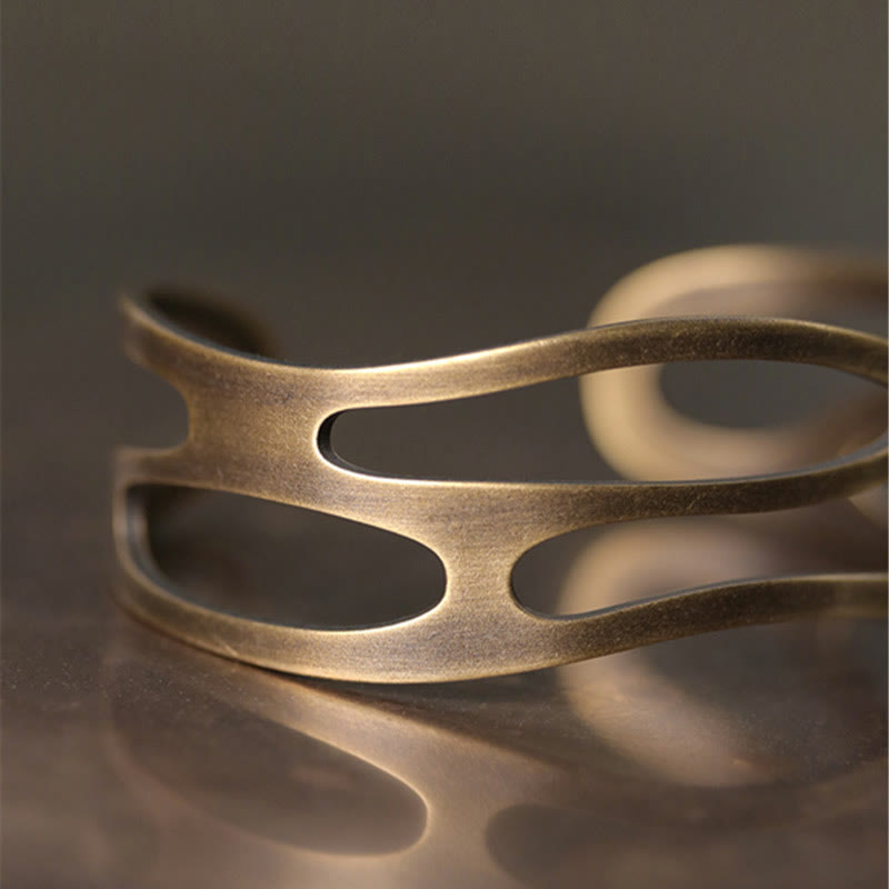 Buddha Stones Bangle gebogen koperen messing Manchetarmband - image 2