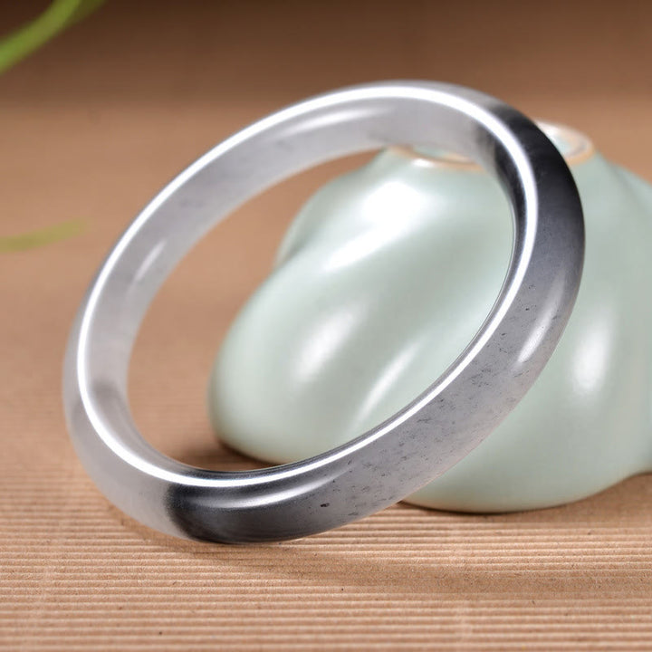 Buddha Stones Bangle-armband met gouden zijden jade-symbool in natuurlijke inkt - 10mm - 60-62 mm - image 2