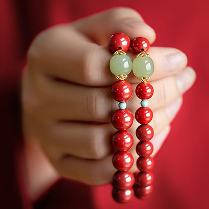 Buddha Stones Armband van cinnabergroene aventurijn - image 1