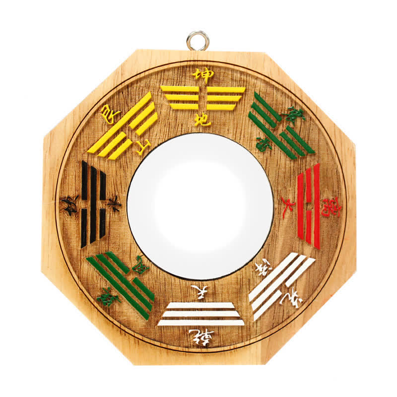 Feng Shui Bagua-kaart Perzikhout Balans Energiekaart Spiegel - Bagua-kaart concave spiegel - 10 cm - image 3